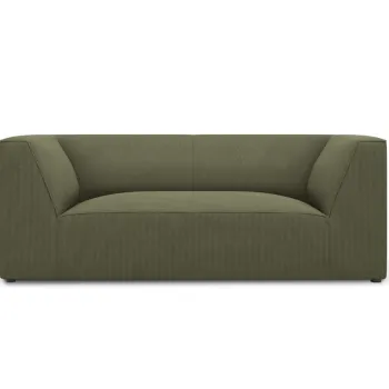 Canapea 2 locuri, Ruby, Micadoni Home, BL, 174x93x69 cm, velur, verde imagine
