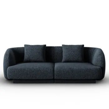 Canapea 2 locuri, Tulum, Cosmopolitan Design, 180x90x70 cm, tesatura chenille, albastru regal imagine