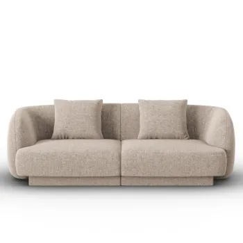 Canapea 2 locuri, Tulum, Cosmopolitan Design, 180x90x70 cm, tesatura chenille, bej imagine