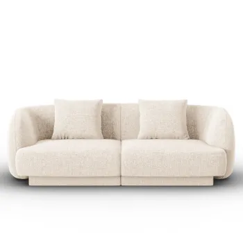 Canapea 2 locuri, Tulum, Cosmopolitan Design, 180x90x70 cm, tesatura chenille, bej deschis imagine