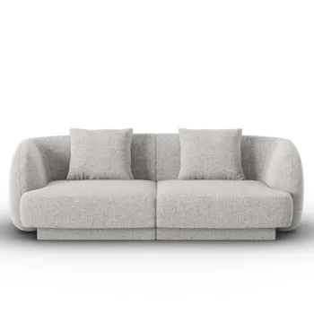 Canapea 2 locuri, Tulum, Cosmopolitan Design, 180x90x70 cm, tesatura chenille, gri deschis imagine