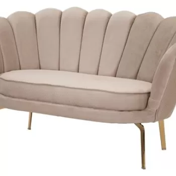 Canapea 2 locuri Vienna Plus, Mauro Ferretti, 136x76x78 cm, crem imagine