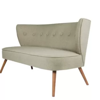 Canapea 2 locuri, Zeon, 558ZEN1203, Lemn, Gri imagine