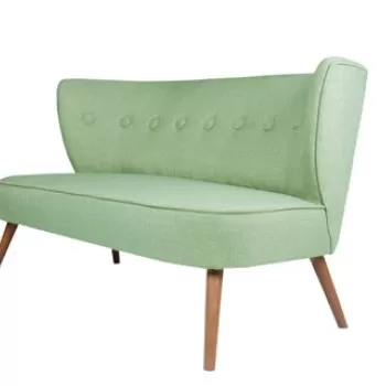 Canapea 2 locuri, Zeon, 558ZEN1205, Lemn, Verde petrol imagine