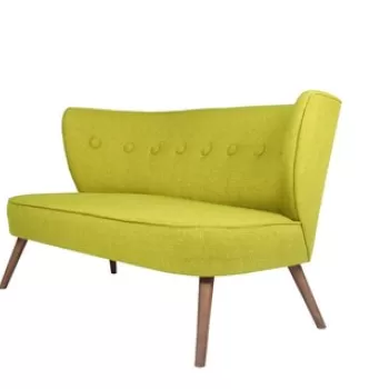 Canapea 2 locuri, Zeon, 558ZEN1206, Lemn, Verde alune imagine