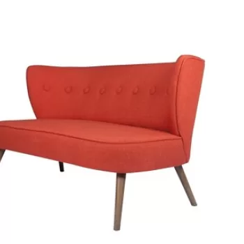 Canapea 2 locuri, Zeon, 558ZEN1209, Lemn, Caramiziu imagine