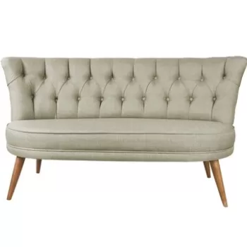 Canapea 2 locuri, Zeon, 558ZEN1213, Lemn, Gri imagine