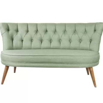 Canapea 2 locuri, Zeon, 558ZEN1215, Lemn, Verde petrol imagine