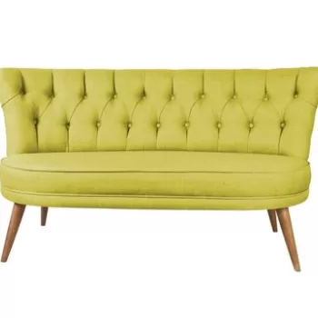 Canapea 2 locuri, Zeon, 558ZEN1216, Lemn, Verde alune imagine