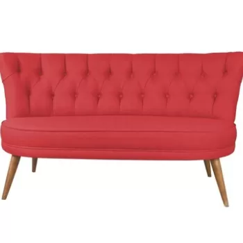 Canapea 2 locuri, Zeon, 558ZEN1219, Lemn, Caramiziu imagine