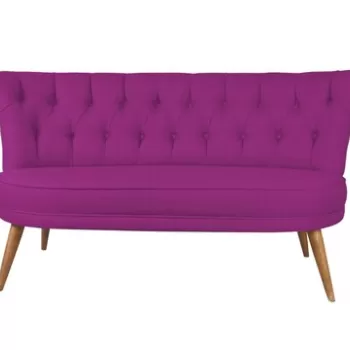 Canapea 2 locuri, Zeon, 558ZEN1220, Lemn, Mov imagine