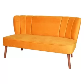 Canapea 2 locuri, Zeon, 558ZEN1247, Lemn, Portocaliu imagine