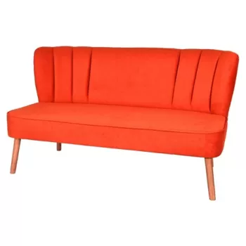 Canapea 2 locuri, Zeon, 558ZEN1248, Lemn, Caramiziu imagine