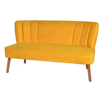 Canapea 2 locuri, Zeon, 558ZEN1252, Lemn, Galben imagine