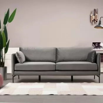 Canapea 3 locuri, Artie, 560ARE1313, Lemn de fag / PAL, Gri imagine