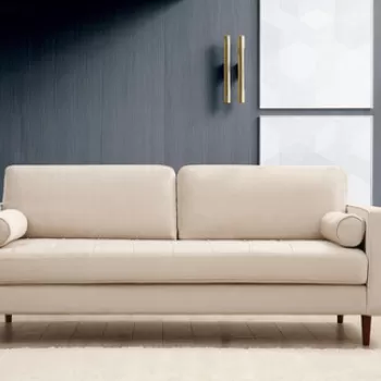 Canapea 3 locuri, Artie, 560ARE1331, Lemn de fag / PAL, Bej imagine