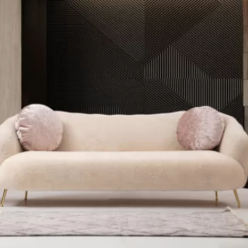 Canapea 3 locuri, Artie, 560ARE1352, Lemn de fag / PAL, Bej imagine