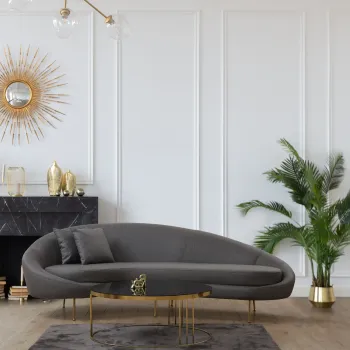 Canapea 3 locuri, Atelier del Sofa, 560ARE1827, Gri inchis imagine