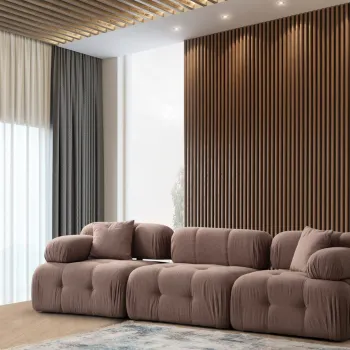 Canapea 3 locuri, Atelier del Sofa, 560ARE1906, Cappuccino imagine