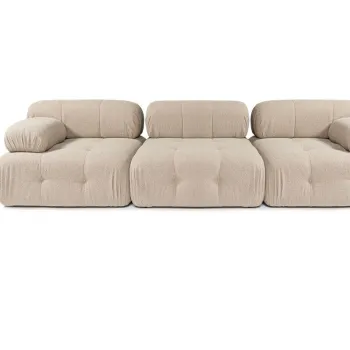 Canapea 3 locuri, Atelier del Sofa, 560ARE2155, Lemn de fag / PAL, Piersica imagine