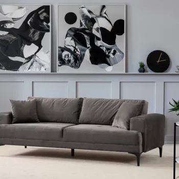 Canapea 3 locuri, Atelier del Sofa, 560ARE2175, Antracit imagine