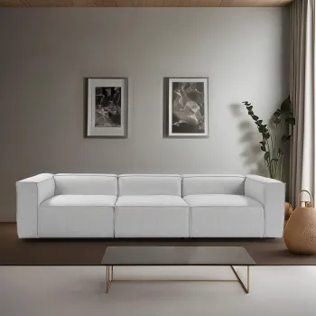 Canapea 3 locuri, Atelier del Sofa, 560ARE2208, Gri deschis imagine