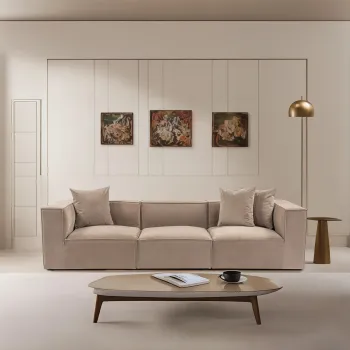 Canapea 3 locuri, Atelier del Sofa, 560ARE2312, Cappuccino imagine