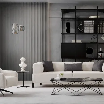 Canapea 3 locuri, Atelier del Sofa, 560ARE2368, Alb imagine