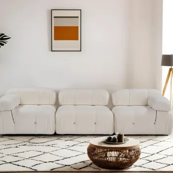 Canapea 3 locuri, Atelier del Sofa, 560ARE2481, Alb imagine