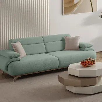 Canapea 3 locuri, Atelier del Sofa, 752EST1140, PAL ACOPERIT CU CARPEN/MELAMINAT, Verde imagine