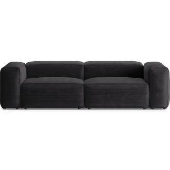 Canapea 3 locuri, Bergamo, Cosmopolitan Design, 264x108x70 cm, catifea chenille raiata, gri imagine