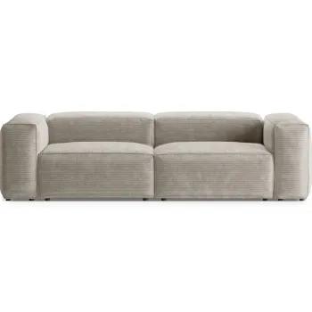 Canapea 3 locuri, Bergamo, Cosmopolitan Design, 264x108x70 cm, catifea chenille raiata, ivoriu imagine