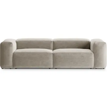Canapea 3 locuri, Bergamo, Cosmopolitan Design, 264x108x70 cm, tesatura structurata, bej imagine