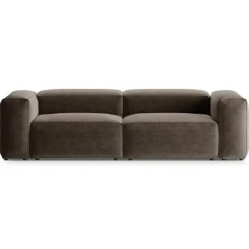 Canapea 3 locuri, Bergamo, Cosmopolitan Design, 264x108x70 cm, tesatura structurata, cappuccino imagine