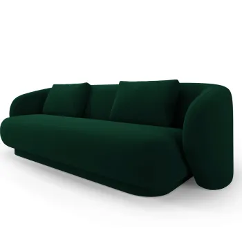 Canapea 3 locuri, Camden, Cosmopolitan Design, 204x102x72 cm, catifea, verde bottle imagine