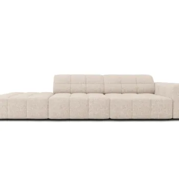 Canapea 3 locuri cotiera dreapta, Jennifer-140, Micadoni Home, 262x102x70 cm, tesatura chenille din poliester, bej imagine