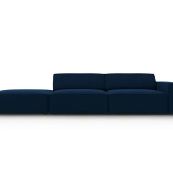 Canapea 3 locuri cotiera dreapta, Jodie, Micadoni Home, BL, 262x102x70 cm, catifea, albastru regal imagine