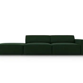 Canapea 3 locuri cotiera dreapta, Jodie, Micadoni Home, BL, 262x102x70 cm, catifea, verde bottle imagine