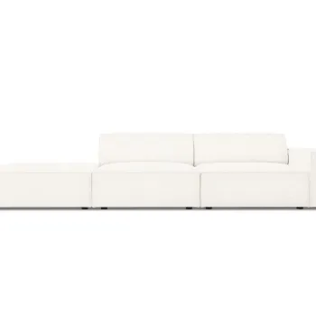 Canapea 3 locuri cotiera dreapta, Jodie, Micadoni Home, BL, 262x102x70 cm, poliester Boucle, bej imagine