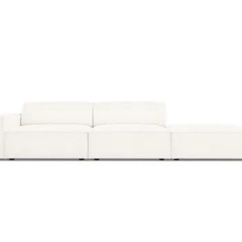 Canapea 3 locuri cotiera stanga, Jodie, Micadoni Home, BL, 262x102x70 cm, poliester Boucle, bej imagine