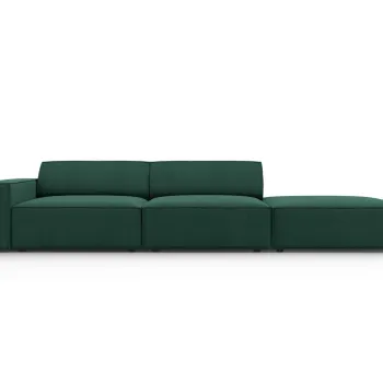 Canapea 3 locuri cotiera stanga, Jodie, Micadoni Home, BL, 262x102x70 cm, poliester, verde imagine