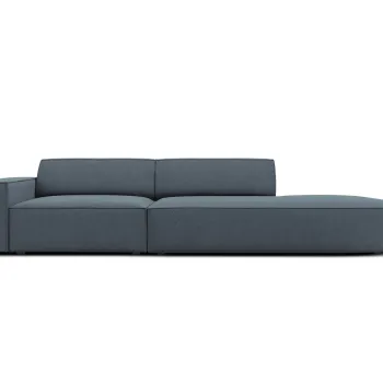 Canapea 3 locuri cotiera stanga, Jodie, Micadoni Home, BL, forma rotunjita, 262x102x70 cm, poliester, albastru imagine