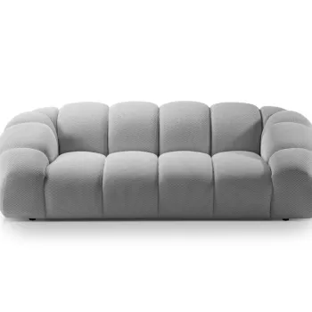 Canapea 3 locuri, Diana-191, Micadoni Home, 254x114x72 cm, tesatura 3D Sonic, argintiu imagine