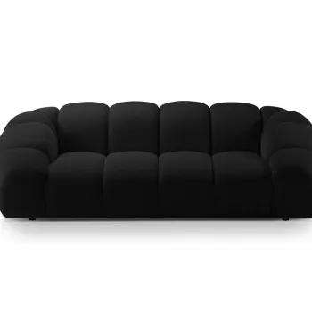 Canapea 3 locuri, Diana-191, Micadoni Home, 254x114x72 cm, tesatura 3D Sonic, negru imagine