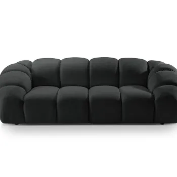 Canapea 3 locuri, Diana-192, Micadoni Home, 254x114x72 cm, catifea structurata, antracit imagine