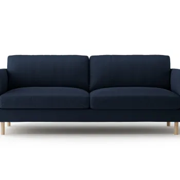 Canapea 3 locuri, Eden, Micadoni, 173x92x90 cm, catifea, albastru inchis imagine