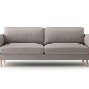 Canapea 3 locuri, Eden, Micadoni, 173x92x90 cm, catifea, gri beton imagine