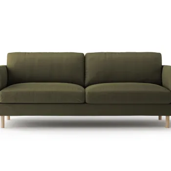 Canapea 3 locuri, Eden, Micadoni, 173x92x90 cm, catifea, verde muschi melanj imagine