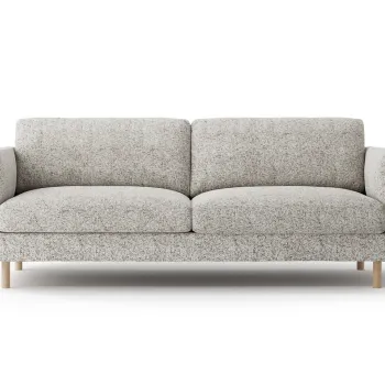 Canapea 3 locuri, Eden, Micadoni, 173x92x90 cm, tesatura structurata, bej melange imagine