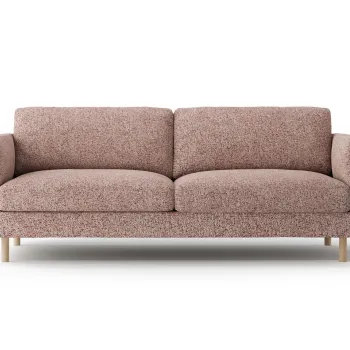 Canapea 3 locuri, Eden, Micadoni, 173x92x90 cm, tesatura structurata, roz melanj imagine